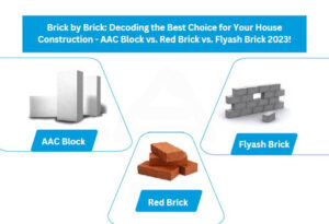 Brick by Brick: Decoding the Best Choice for Your House Construction – AAC Block vs. Red Brick vs. Flyash Brick 2023!